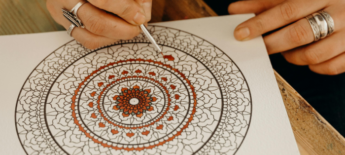 Mandala inkleurtekening