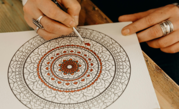 Mandala inkleurtekening